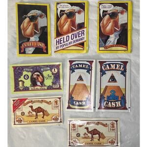 Vintage Collectible Joe Camel Cash 1991 - 1998 - Lot of 8